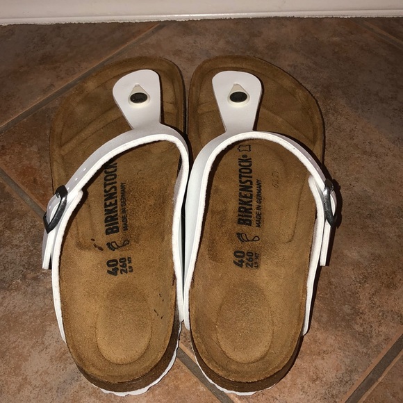 Birkenstock Gizeh Birko-Flor Thong Sandals White - Picture 4 of 5
